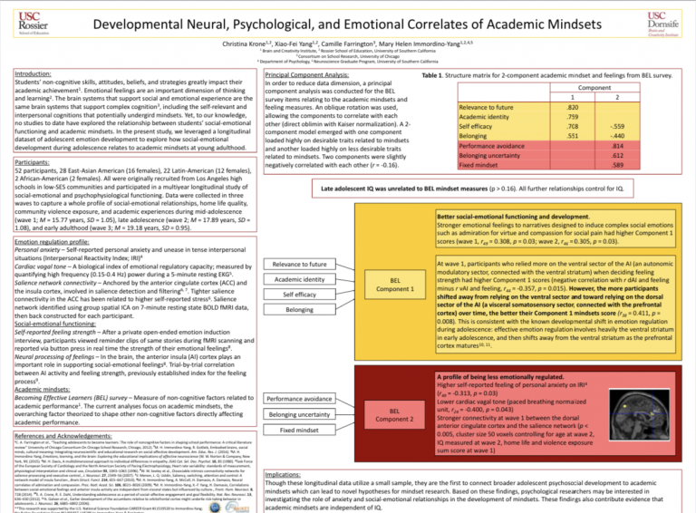 IMBES Poster Academic Mindsets